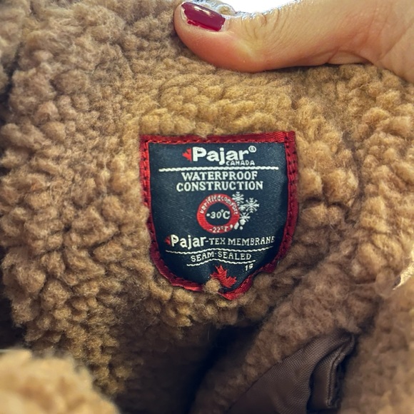 NWOT Pajar Canada waterproof leather textile faux fur sherpa lined boots 8 8.5 - Picture 8 of 14